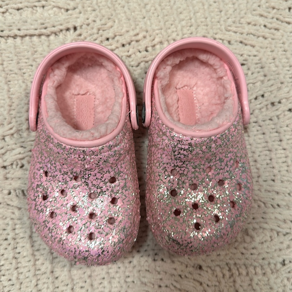 Glitter Crocs Pink